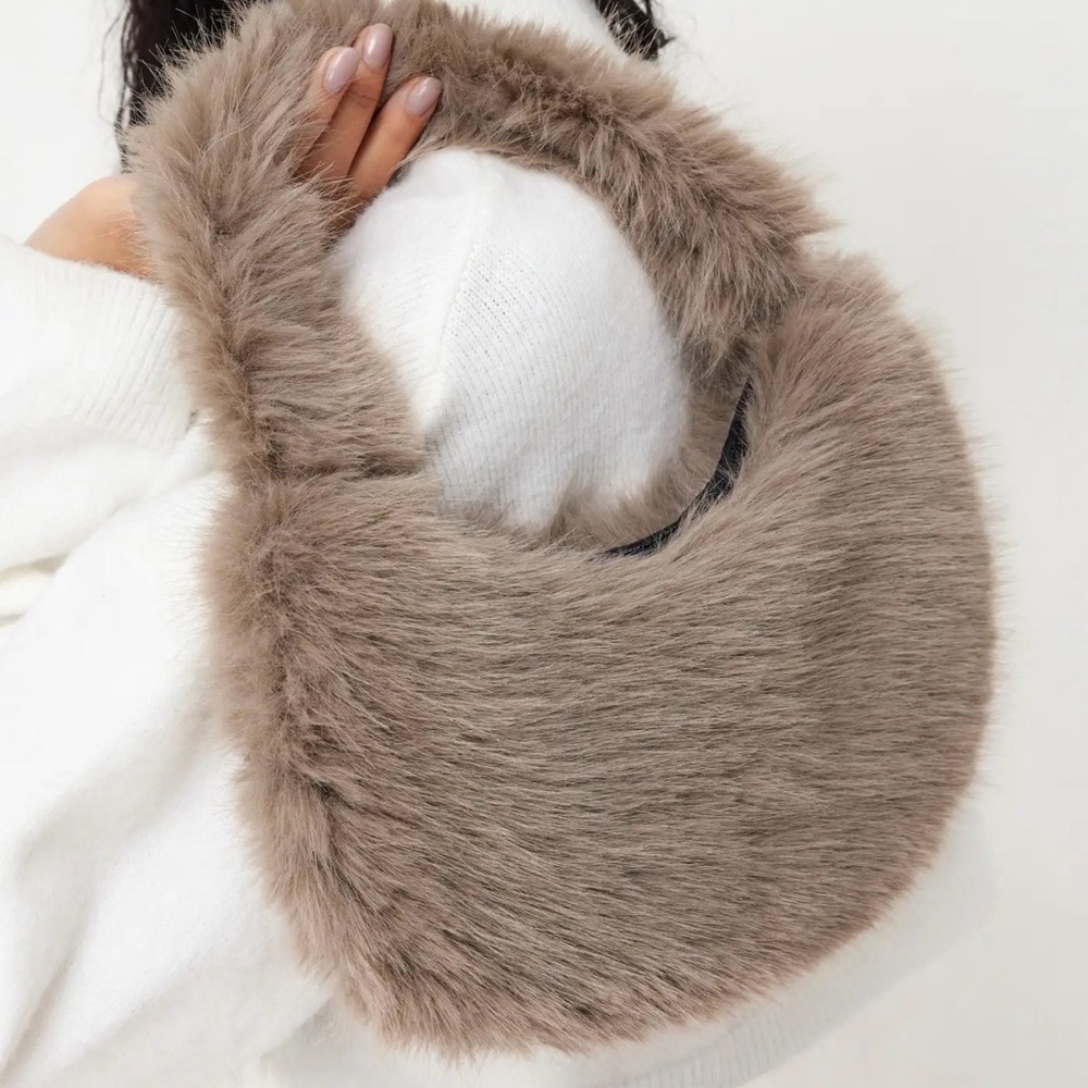 Cider Kids Faux Fur Bag - Tan